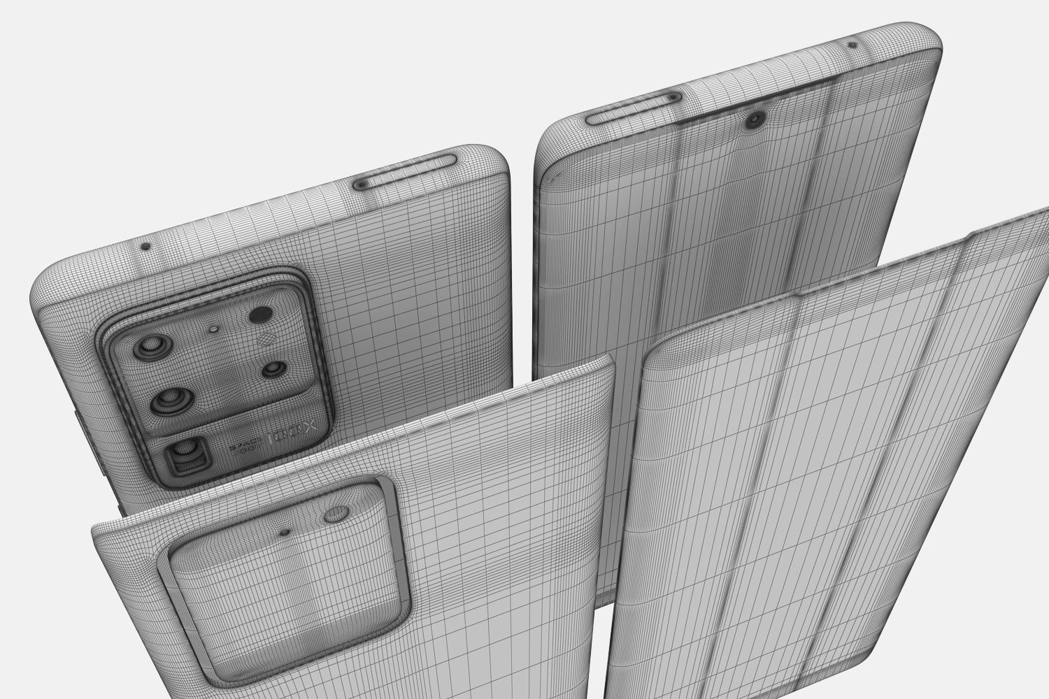 Samsung Galaxy S20 and S20 Plus and S20 5G Ultra cosmic black 3D model_52