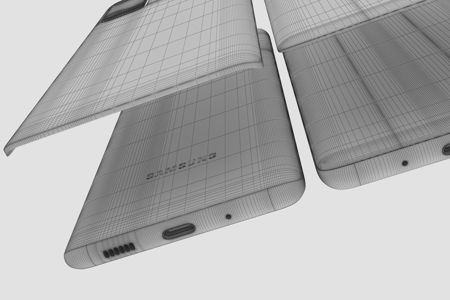 Samsung Galaxy S20 and S20 Plus and S20 5G Ultra cosmic black 3D model_60