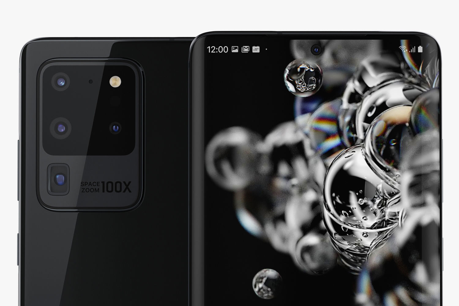 Samsung Galaxy S20 and S20 Plus and S20 5G Ultra cosmic black 3D model_25