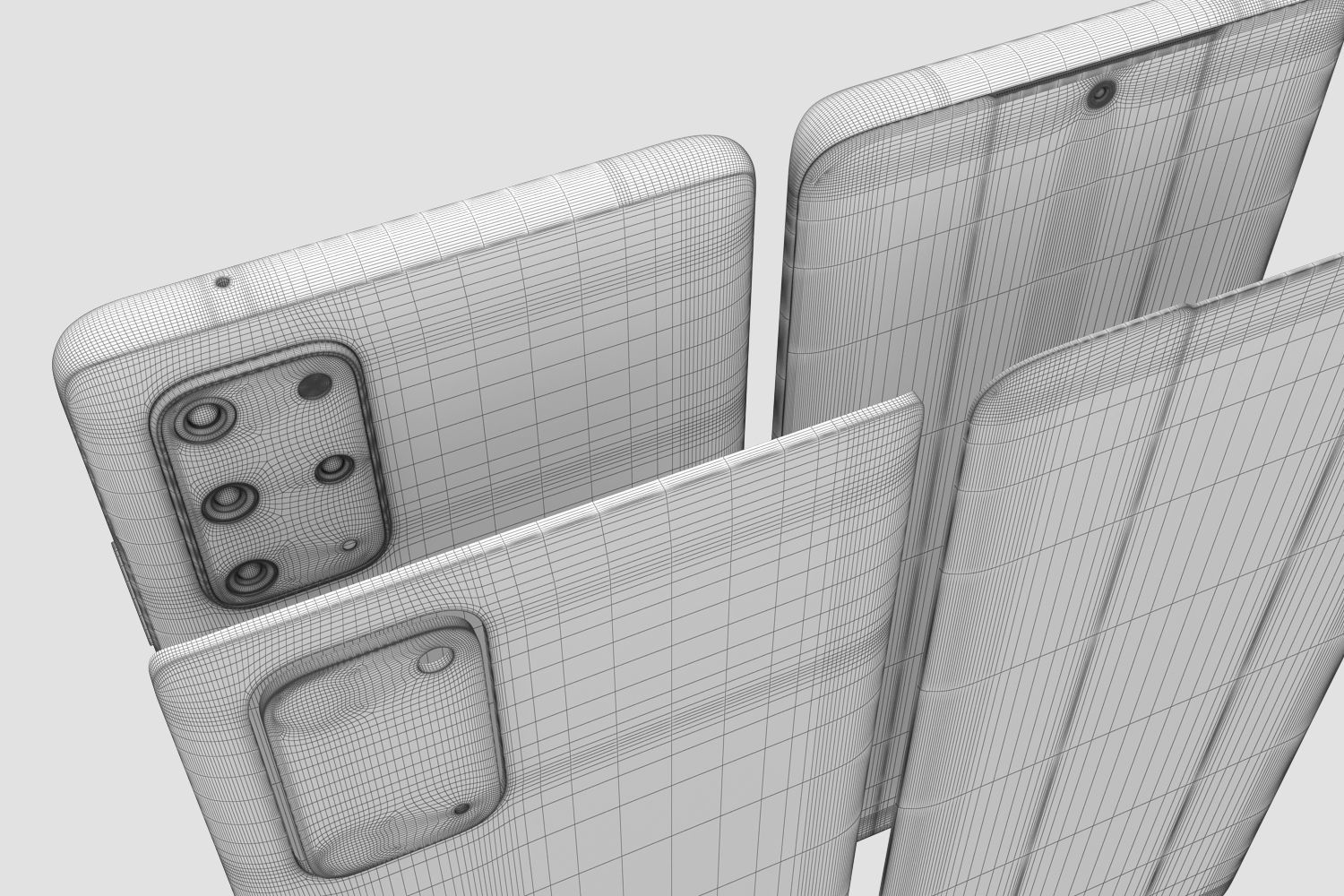 Samsung Galaxy S20 and S20 Plus and S20 5G Ultra cosmic black 3D model_54