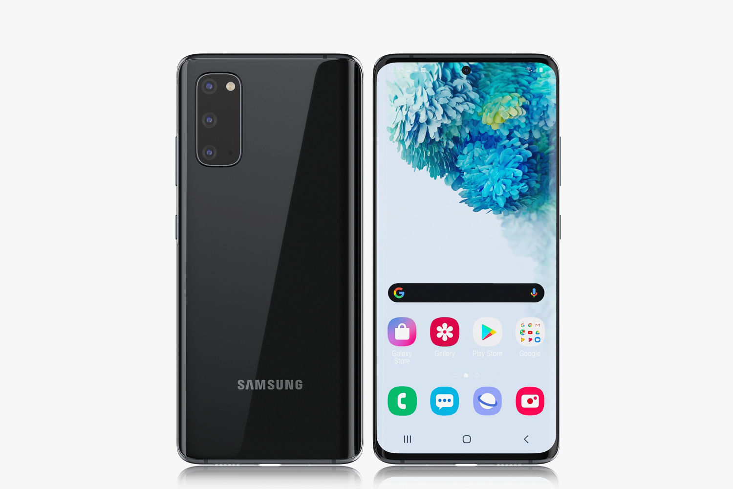 Samsung Galaxy S20 and S20 Plus and S20 5G Ultra cosmic black 3D model_20