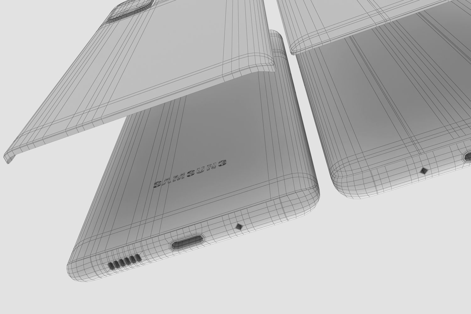 Samsung Galaxy S20 and S20 Plus and S20 5G Ultra cosmic black 3D model_57