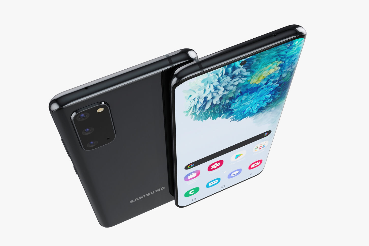 Samsung Galaxy S20 and S20 Plus and S20 5G Ultra cosmic black 3D model_26