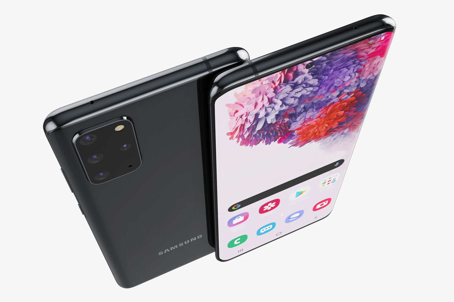 Samsung Galaxy S20 and S20 Plus and S20 5G Ultra cosmic black 3D model_27