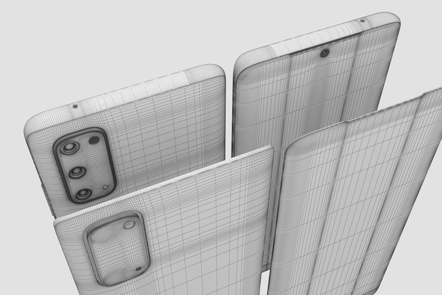 Samsung Galaxy S20 and S20 Plus and S20 5G Ultra cosmic black 3D model_53