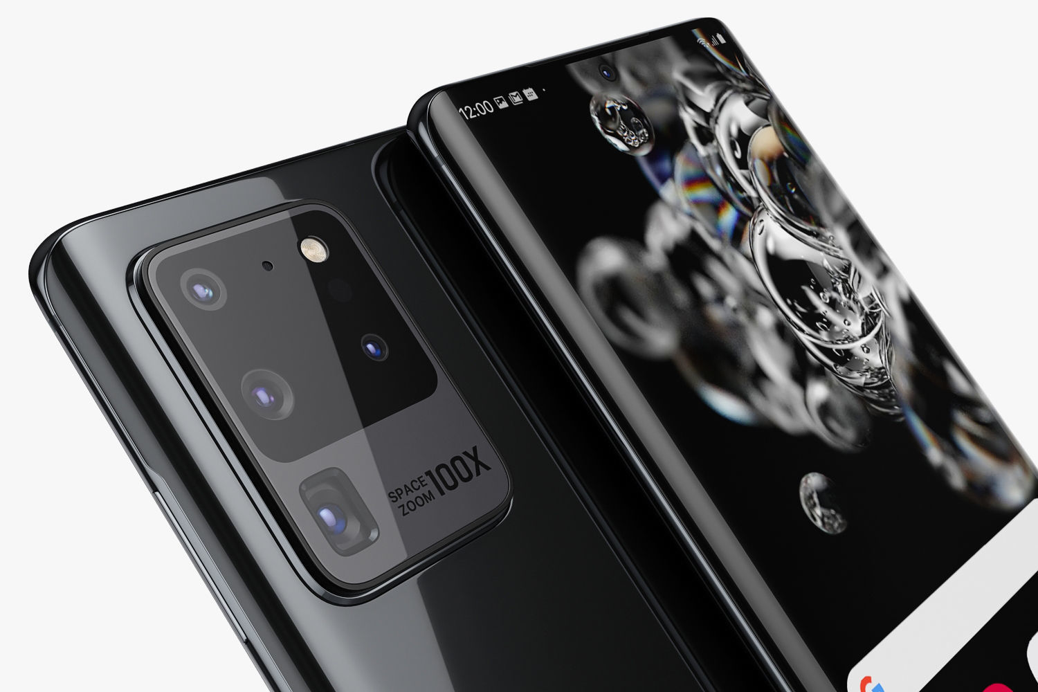 Samsung Galaxy S20 and S20 Plus and S20 5G Ultra cosmic black 3D model_5