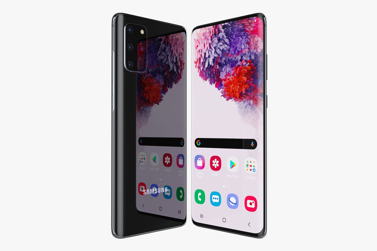 Samsung Galaxy S20 and S20 Plus and S20 5G Ultra cosmic black 3D model_13