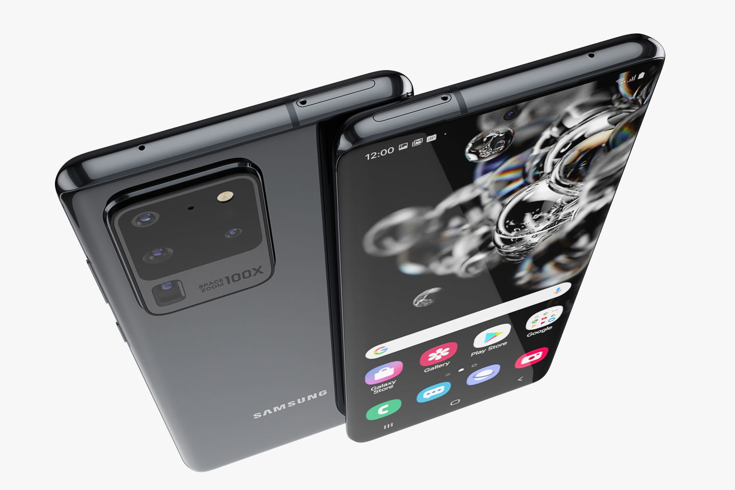 Samsung Galaxy S20 and S20 Plus and S20 5G Ultra cosmic black 3D model_28