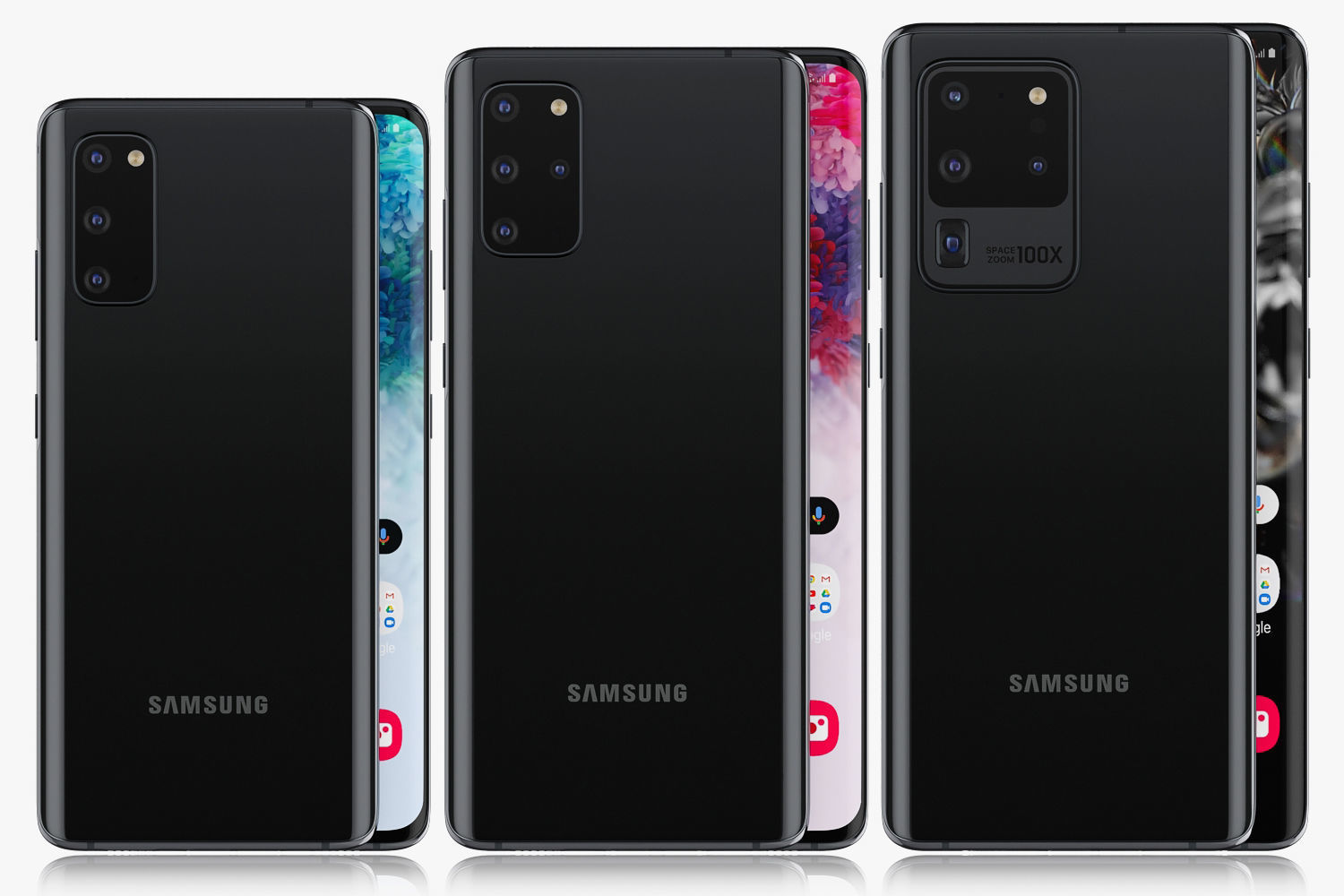 Samsung Galaxy S20 and S20 Plus and S20 5G Ultra cosmic black 3D model_18