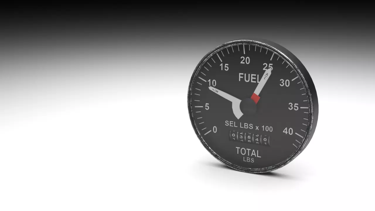 F16 Fuel Quantity Indicator 3D model_0