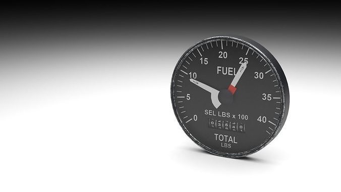 F16 Fuel Quantity Indicator 3D model