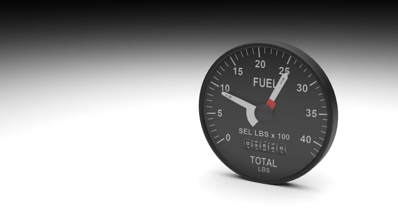 F16 Fuel Quantity Indicator 3D model_2