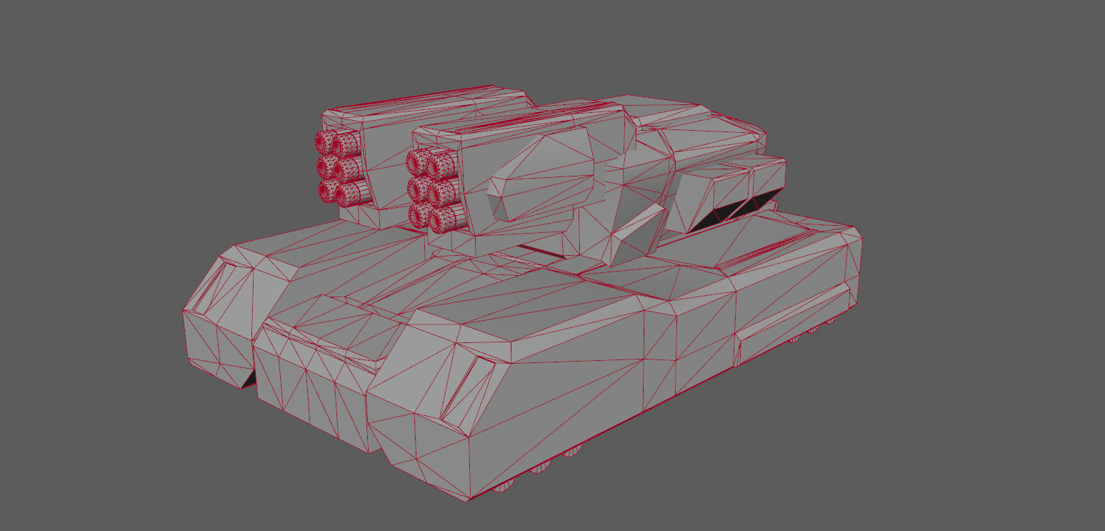 SCI FI TANK IV Low-poly 3D model_10