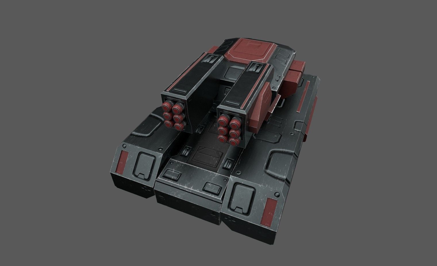 SCI FI TANK IV Low-poly 3D model_1