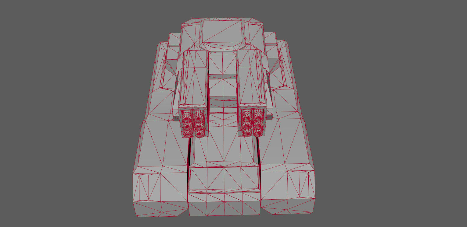 SCI FI TANK IV Low-poly 3D model_15