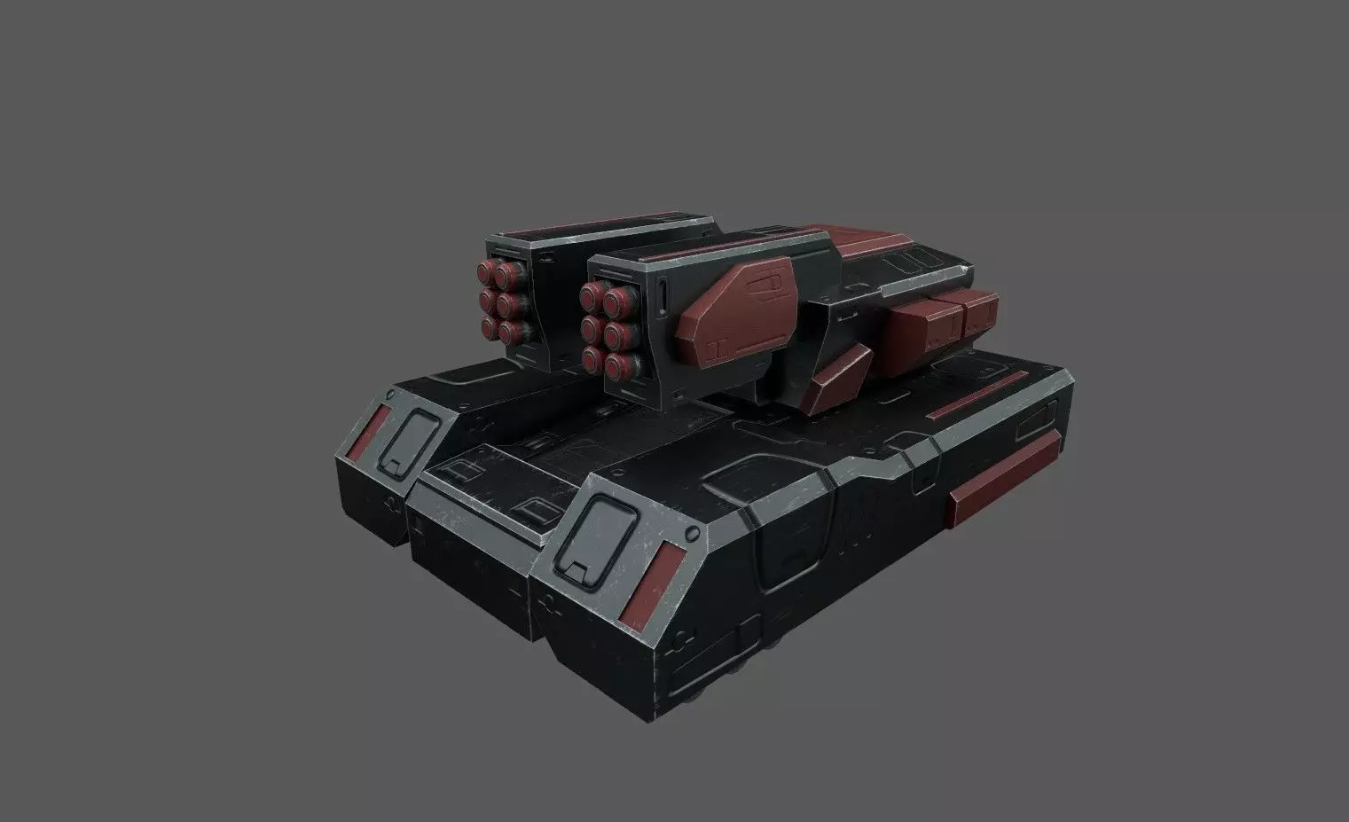 SCI FI TANK IV Low-poly 3D model_0