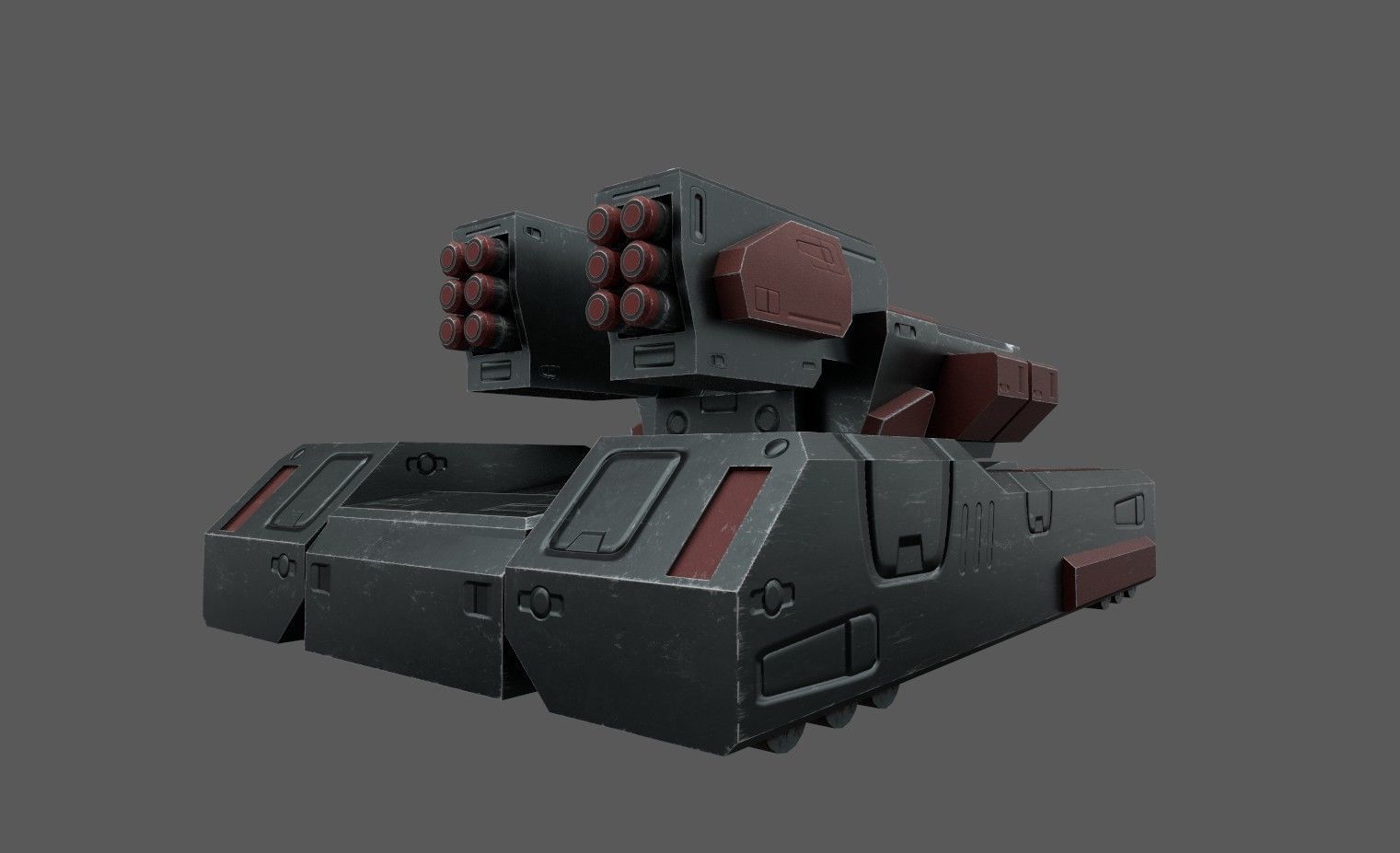 SCI FI TANK IV Low-poly 3D model_3