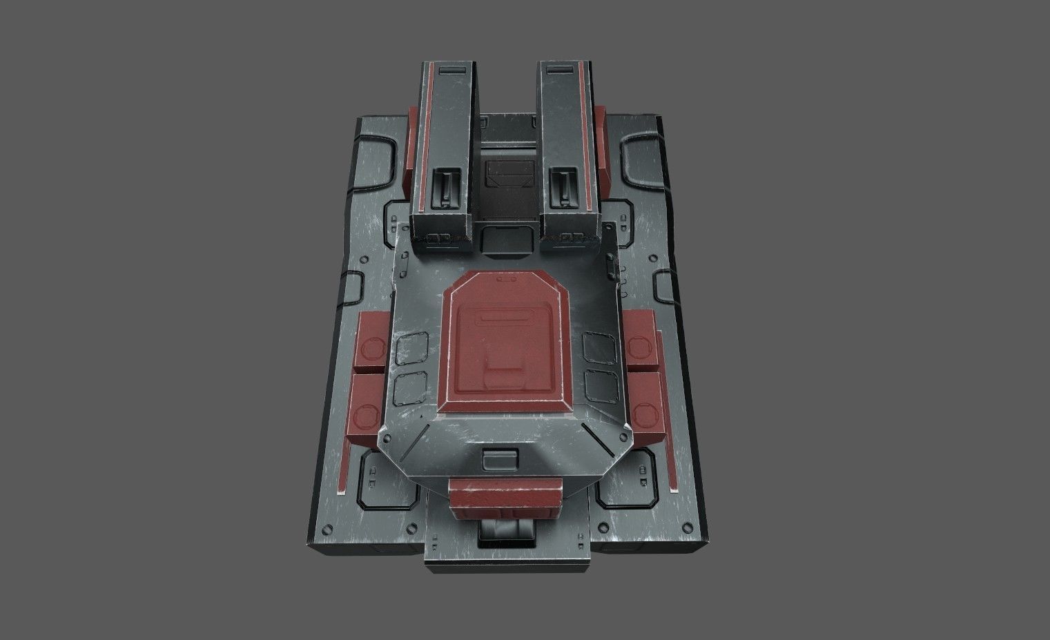 SCI FI TANK IV Low-poly 3D model_9