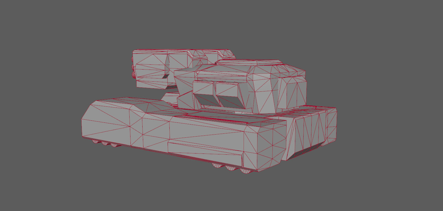 SCI FI TANK IV Low-poly 3D model_12