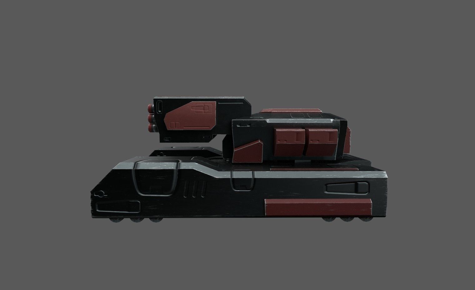 SCI FI TANK IV Low-poly 3D model_4