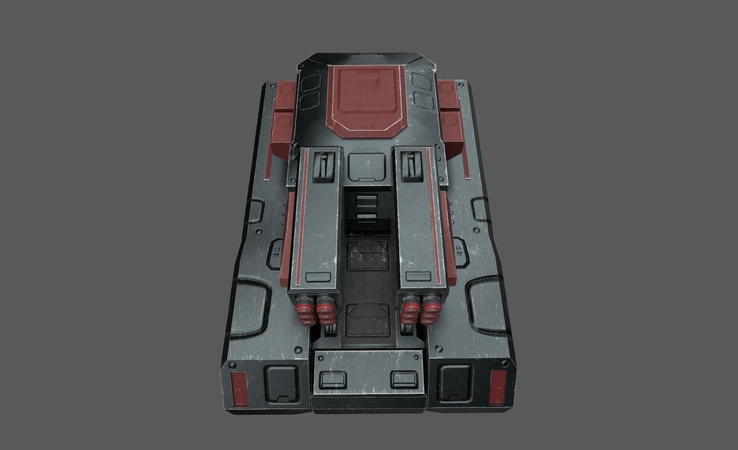 SCI FI TANK IV Low-poly 3D model_5
