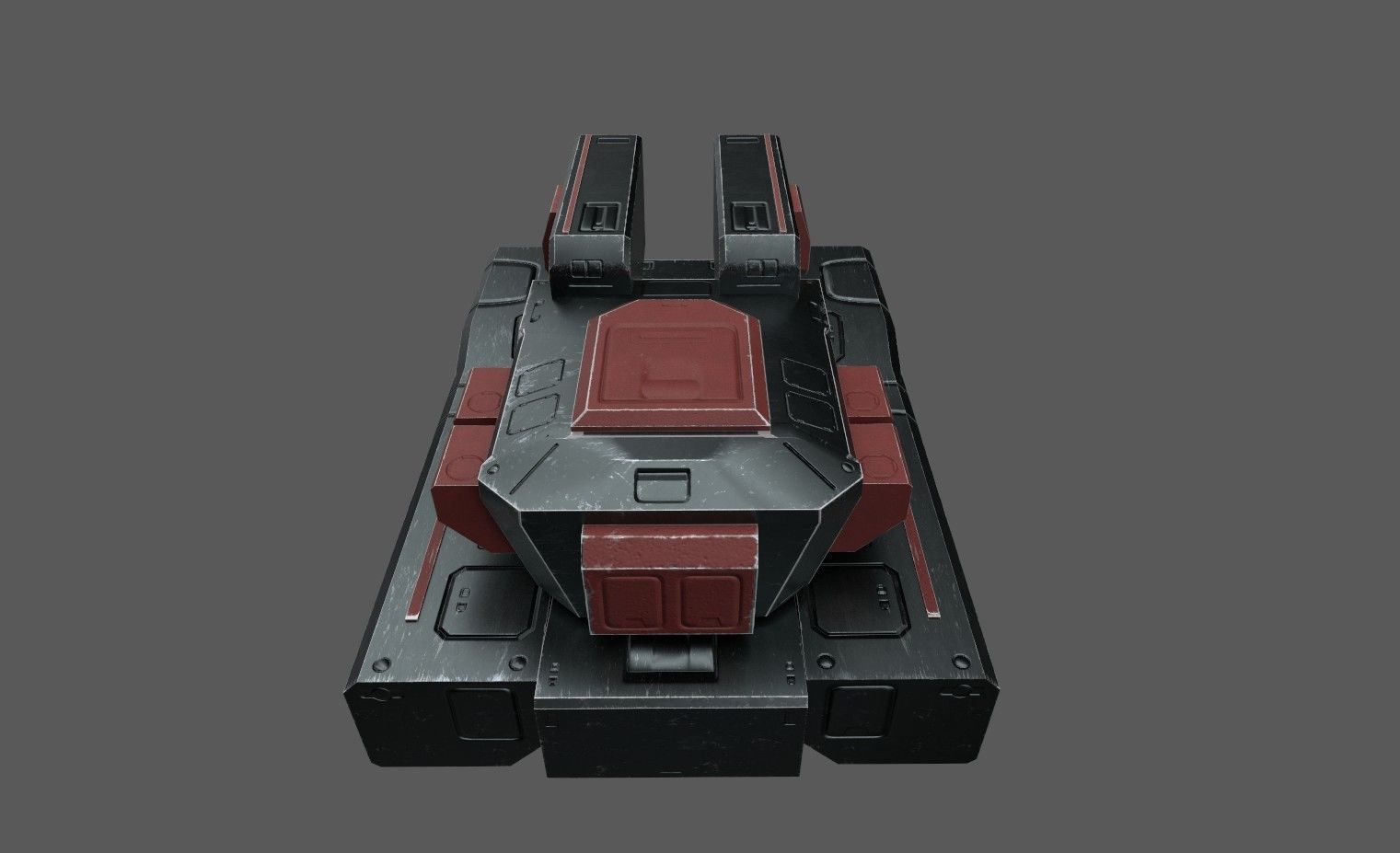 SCI FI TANK IV Low-poly 3D model_7