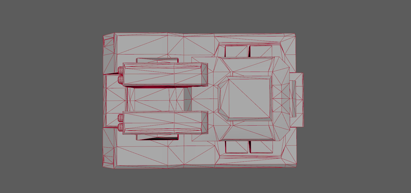 SCI FI TANK IV Low-poly 3D model_17