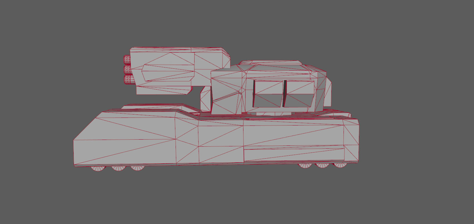 SCI FI TANK IV Low-poly 3D model_11