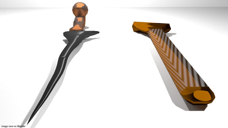 Keris Melayu 3D model_2