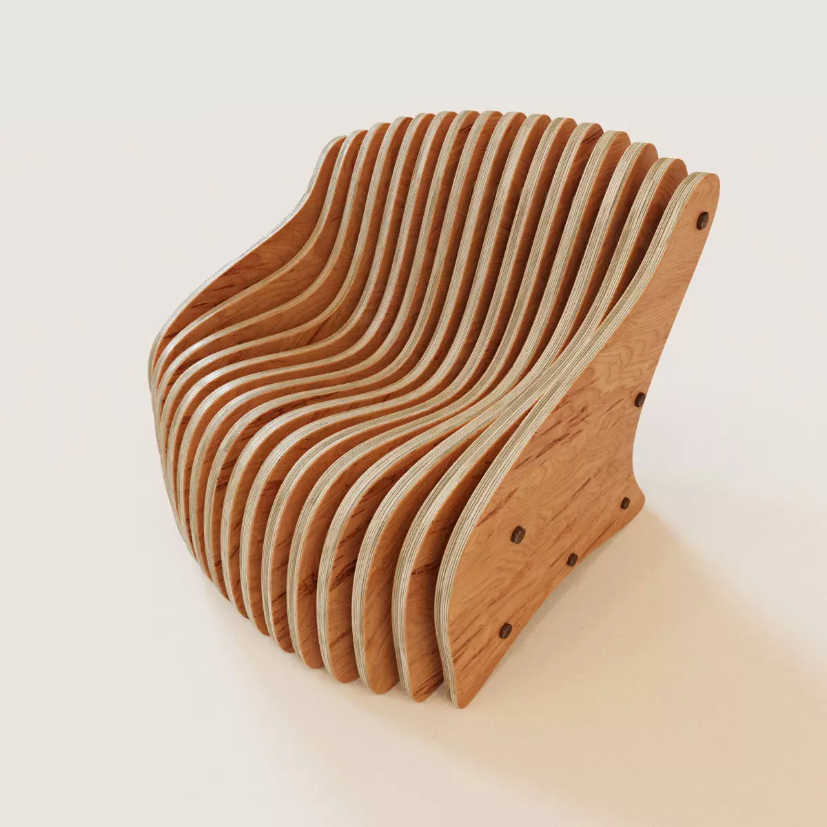Parametric armchair 3D model