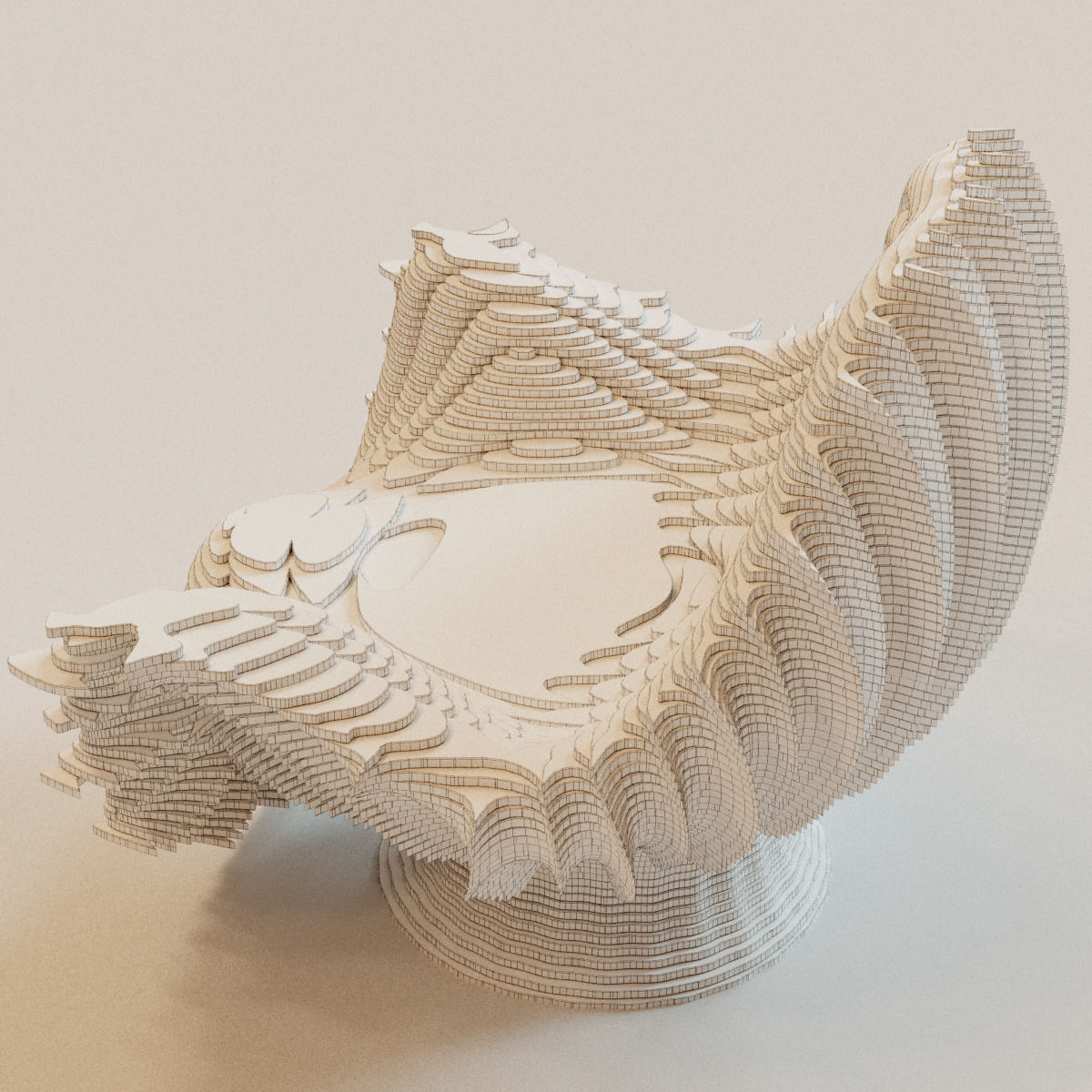 Parametric armchair 2 3D model_6