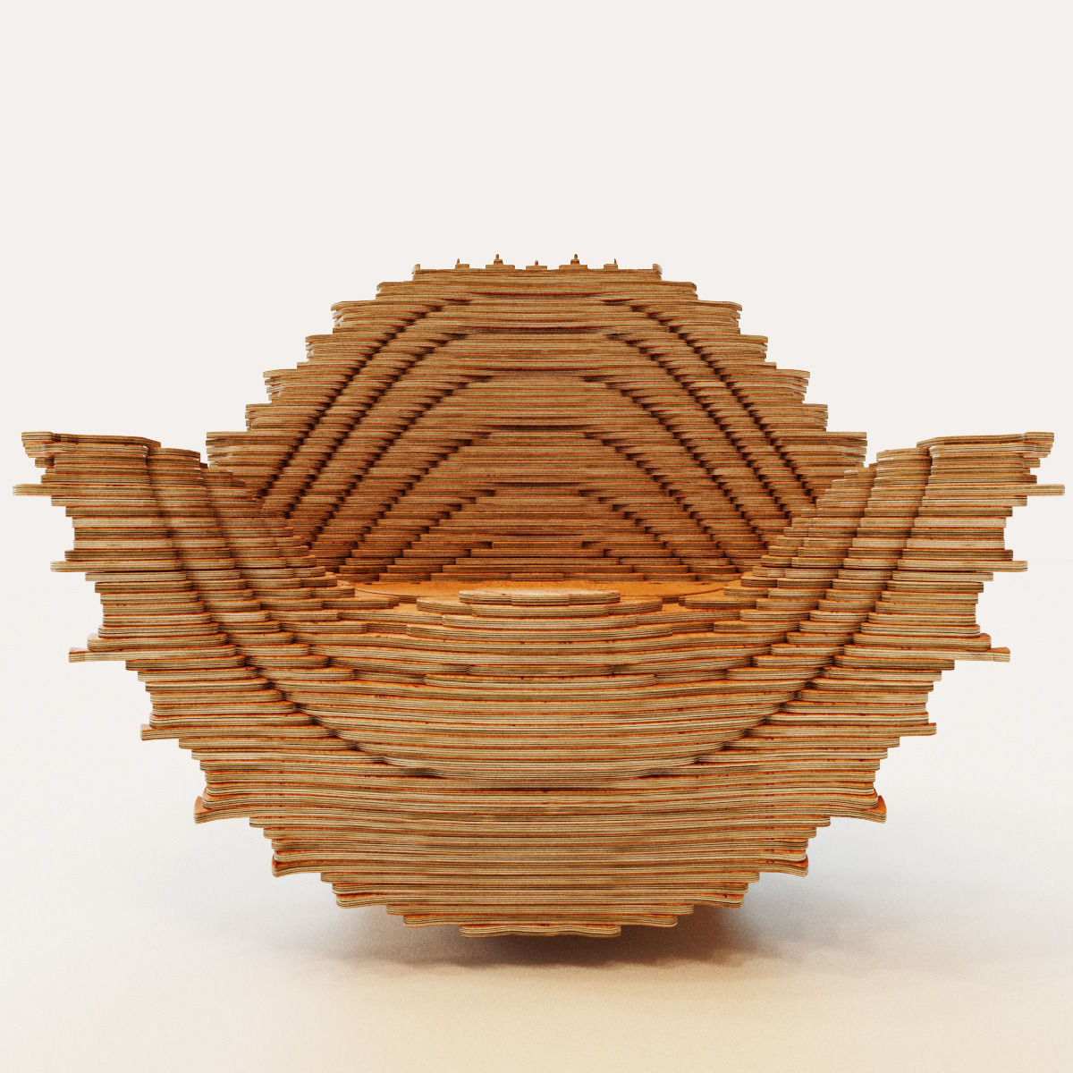 Parametric armchair 2 3D model_2