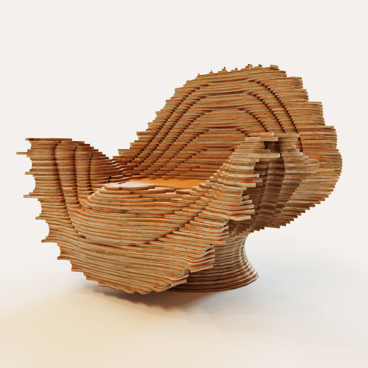Parametric armchair 2 3D model_3