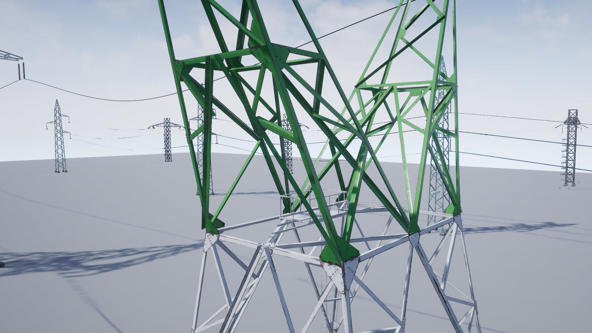 PBR Electric Transmission Towers Low-poly 3D model_17