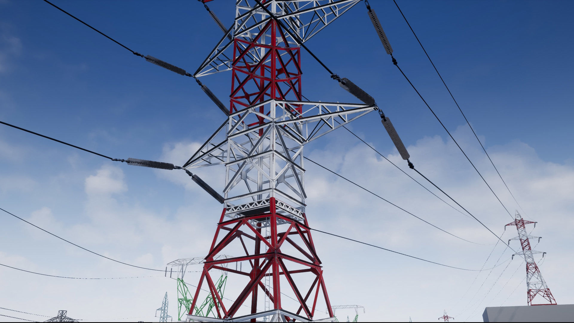 PBR Electric Transmission Towers Low-poly 3D model_6