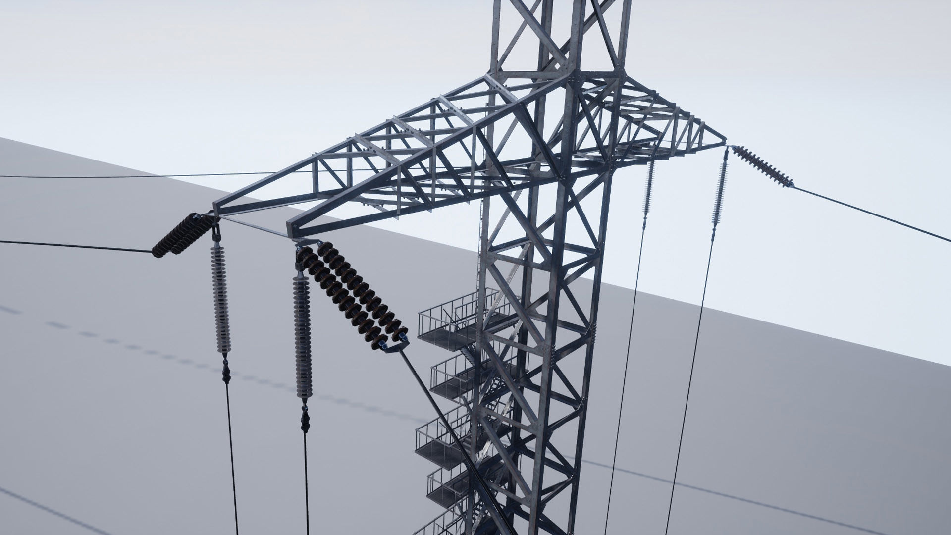 PBR Electric Transmission Towers Low-poly 3D model_13
