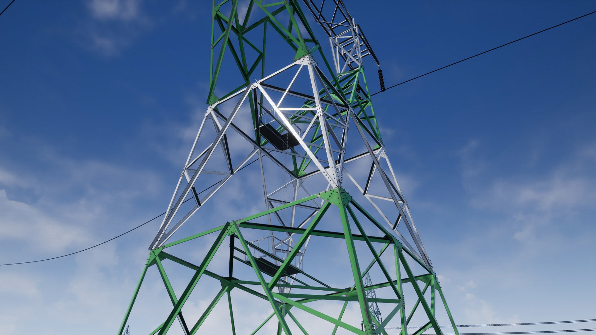 PBR Electric Transmission Towers Low-poly 3D model_16