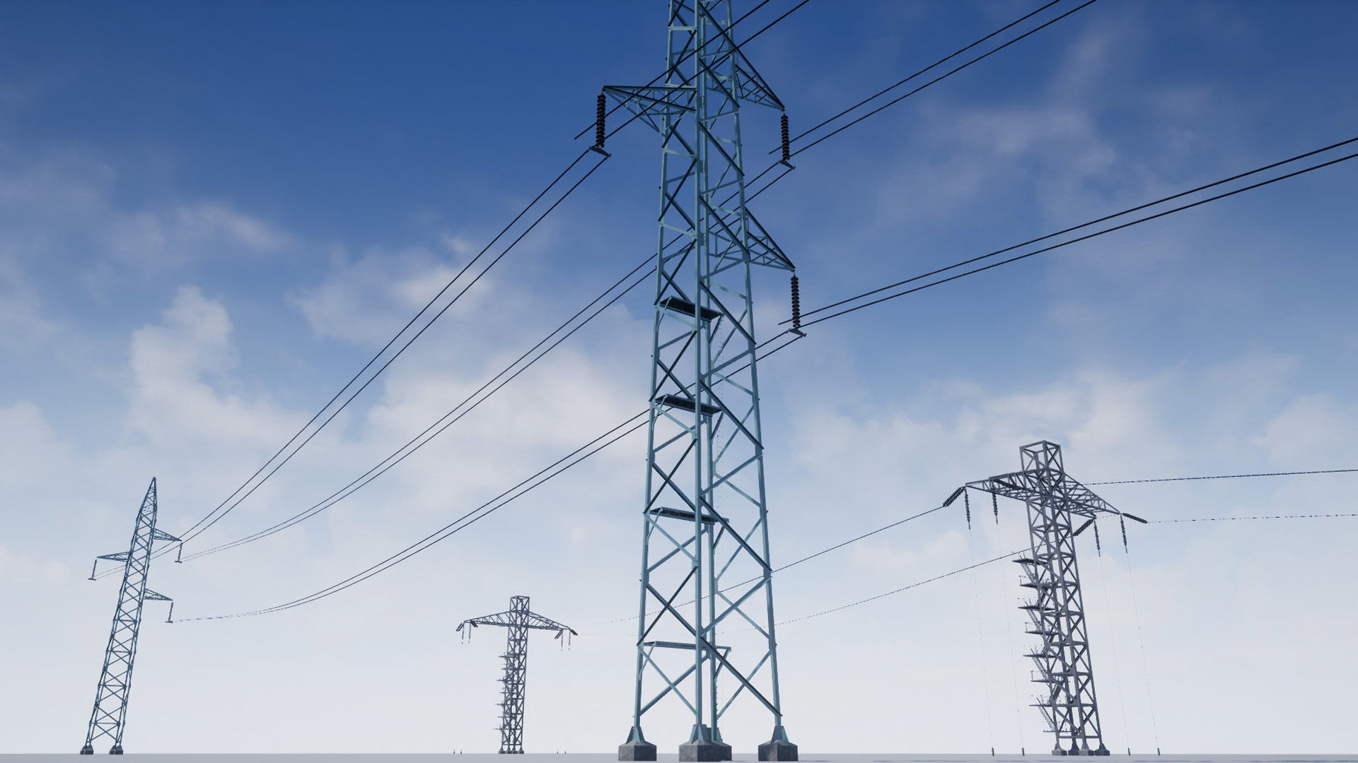 PBR Electric Transmission Towers Low-poly 3D model_10