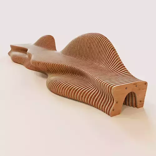 Parametric bench for kids 3D model