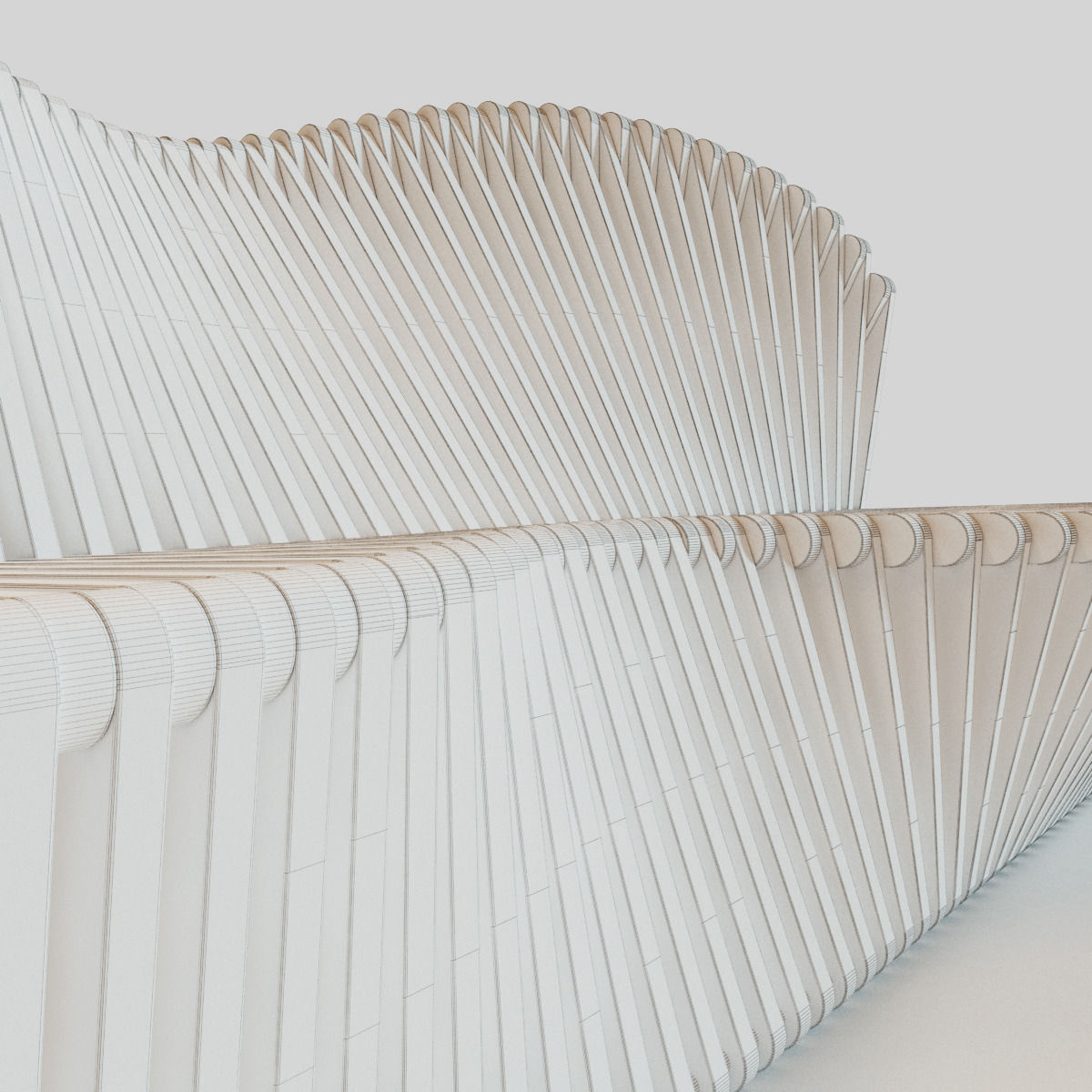 Parametric bench 2 3D model_8