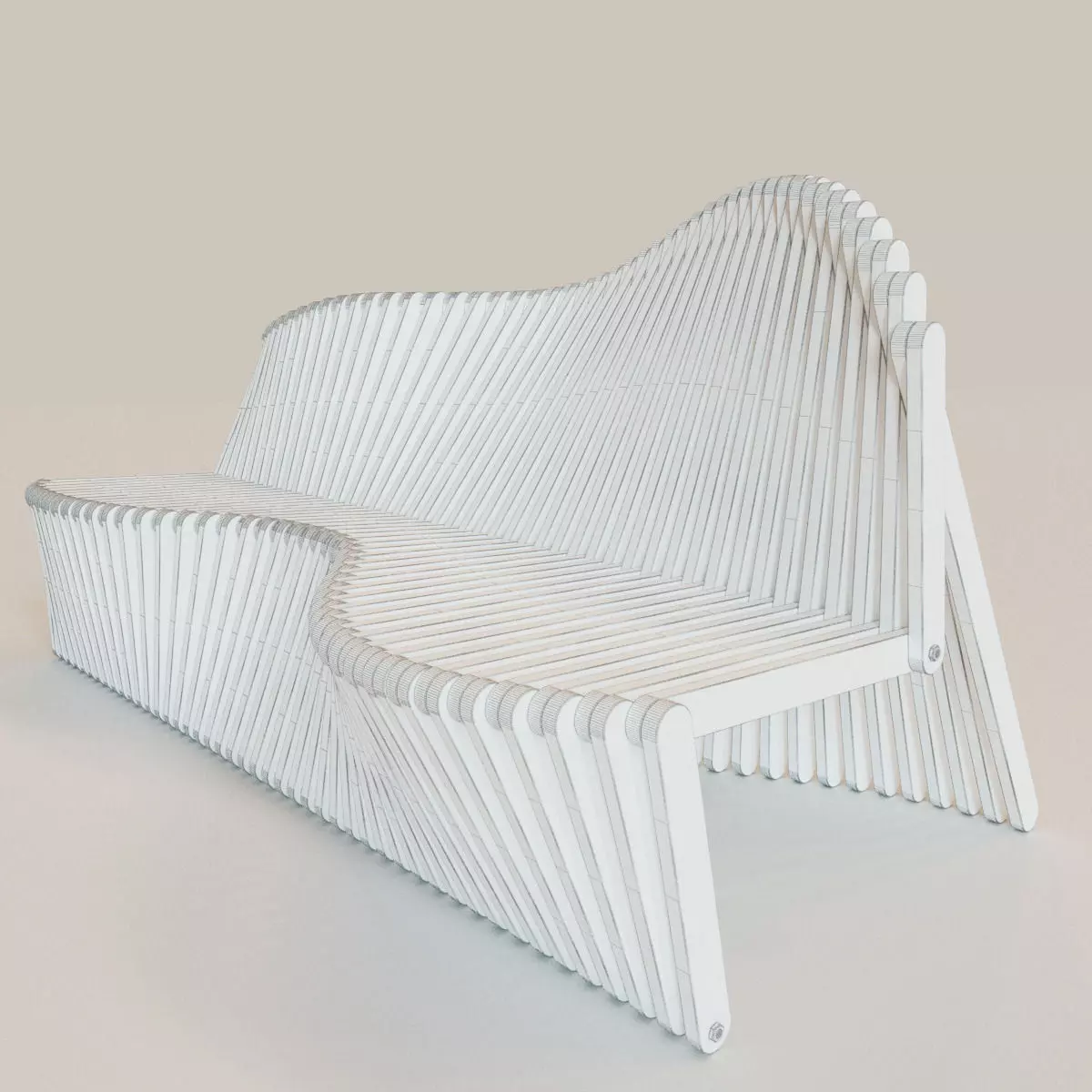 Parametric bench 2 3D model_5