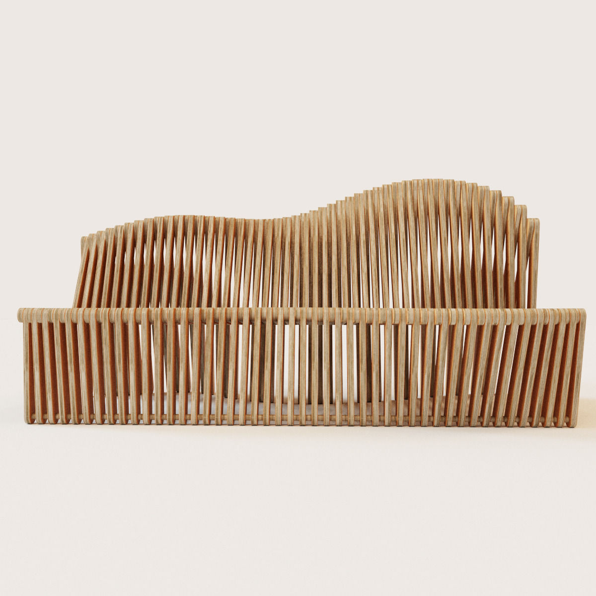 Parametric bench 2 3D model_6