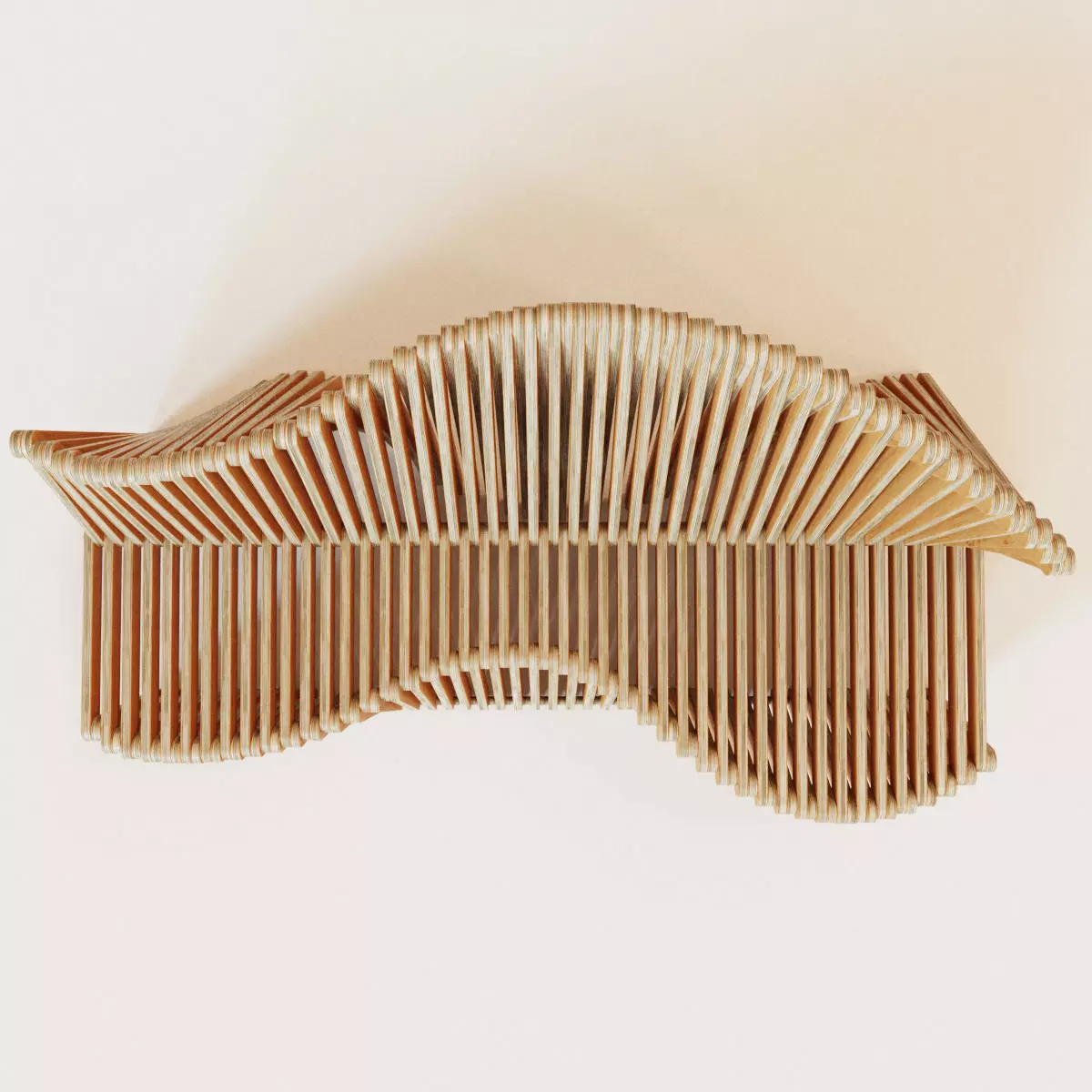 Parametric bench 2 3D model_2