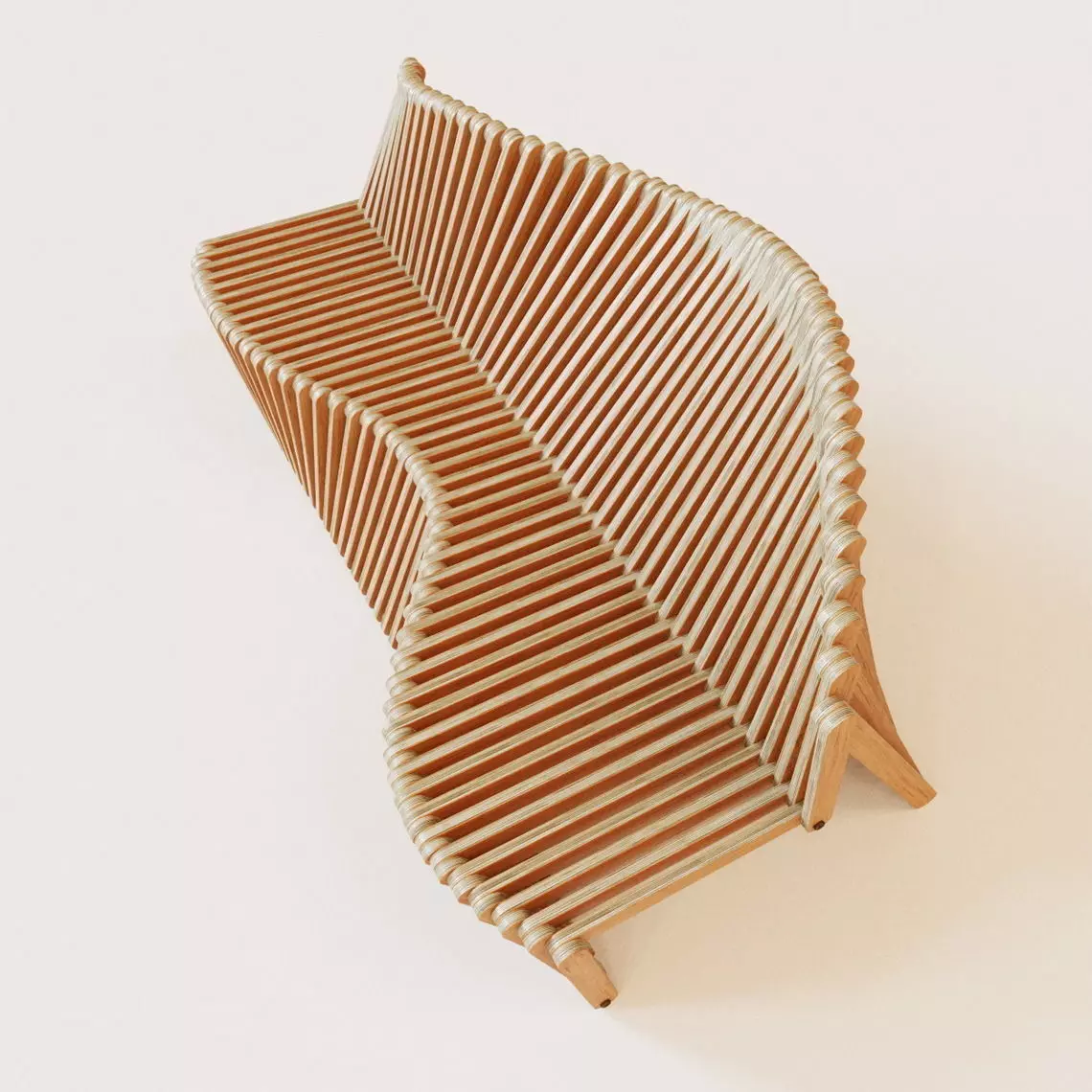 Parametric bench 2 3D model_0
