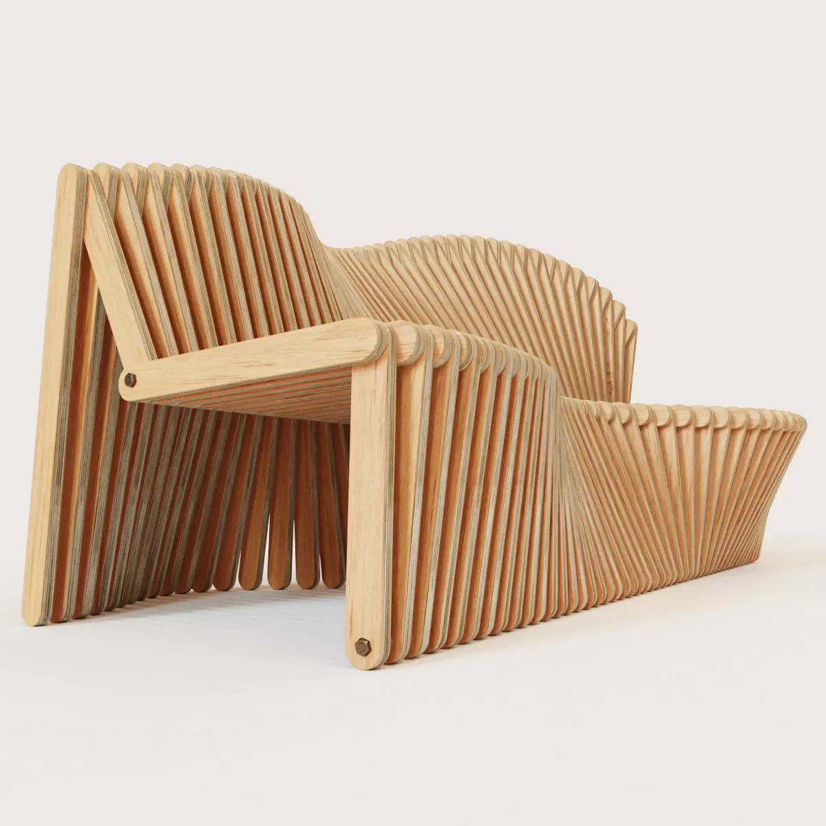Parametric bench 2 3D model_3