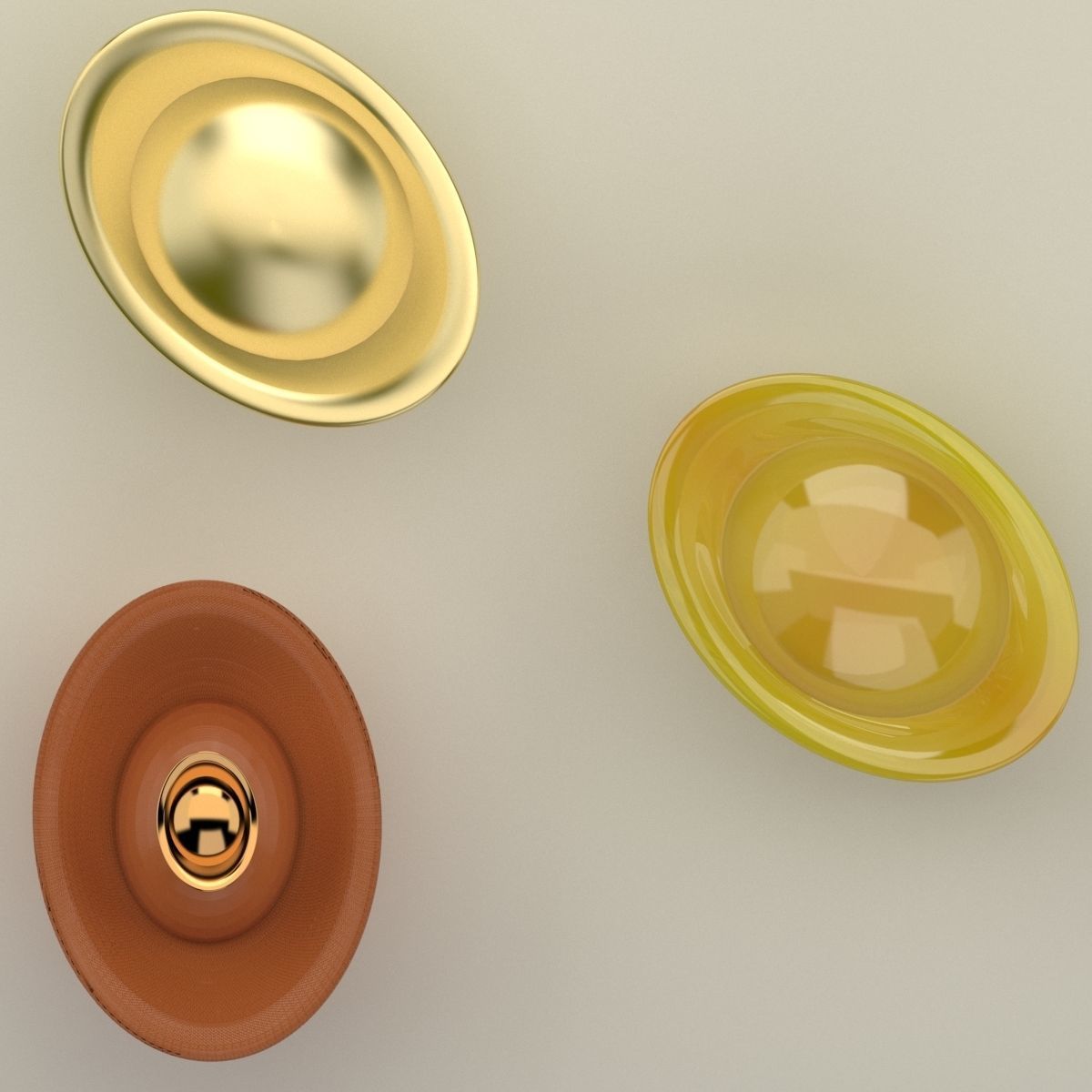 Chinese Gold Ingot  3D model_4