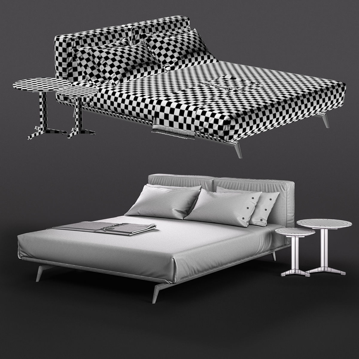 FLEXFORM ESTE BED 3D model_8