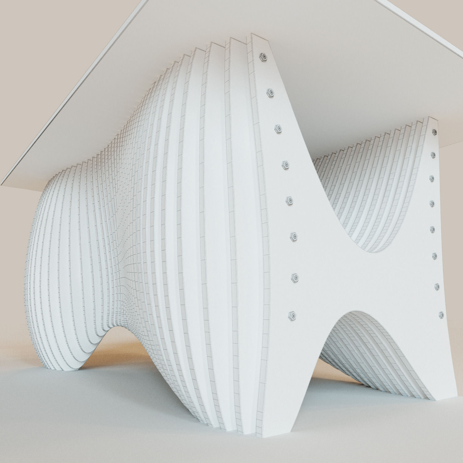 Parametric kitchen table 3D model_7
