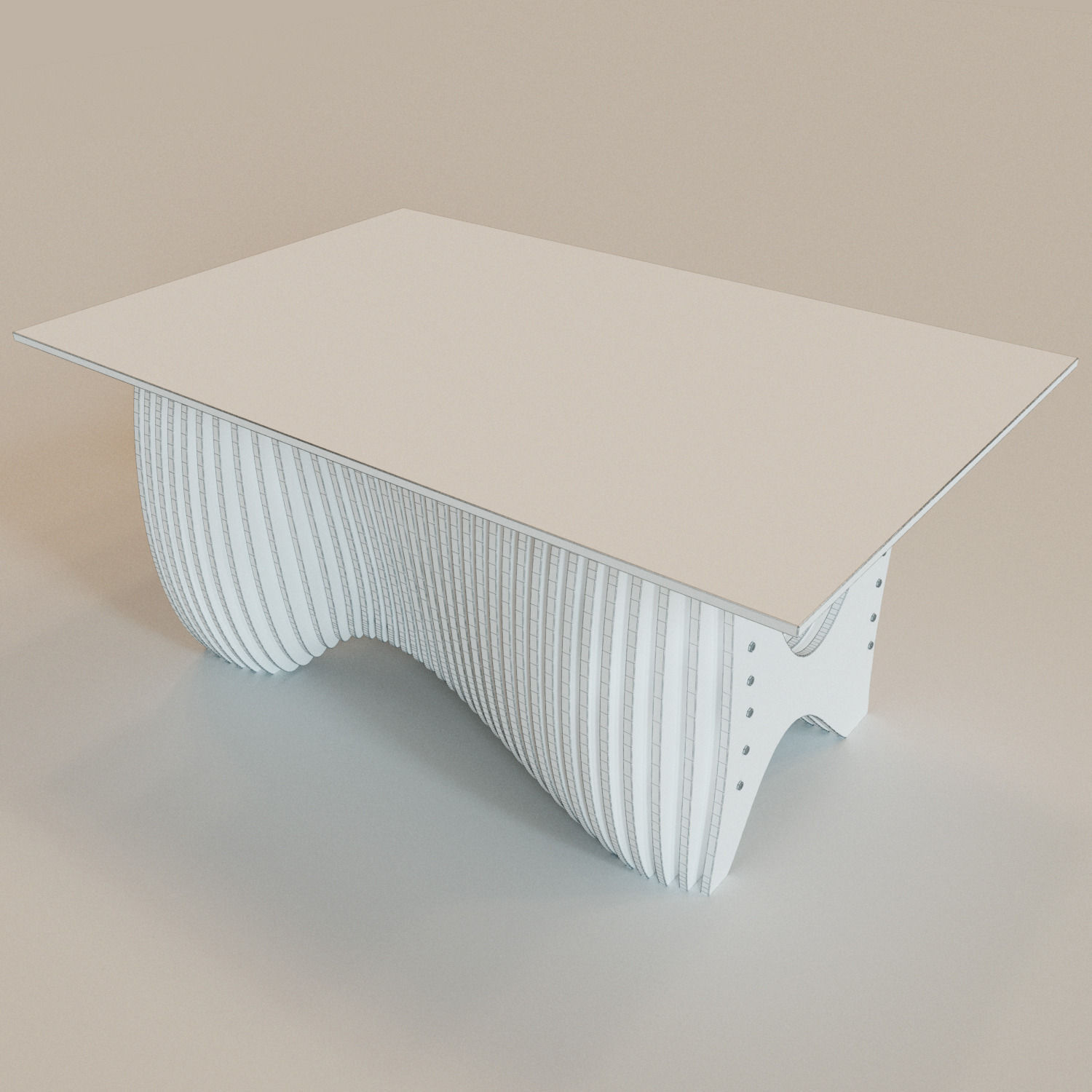 Parametric kitchen table 3D model_6