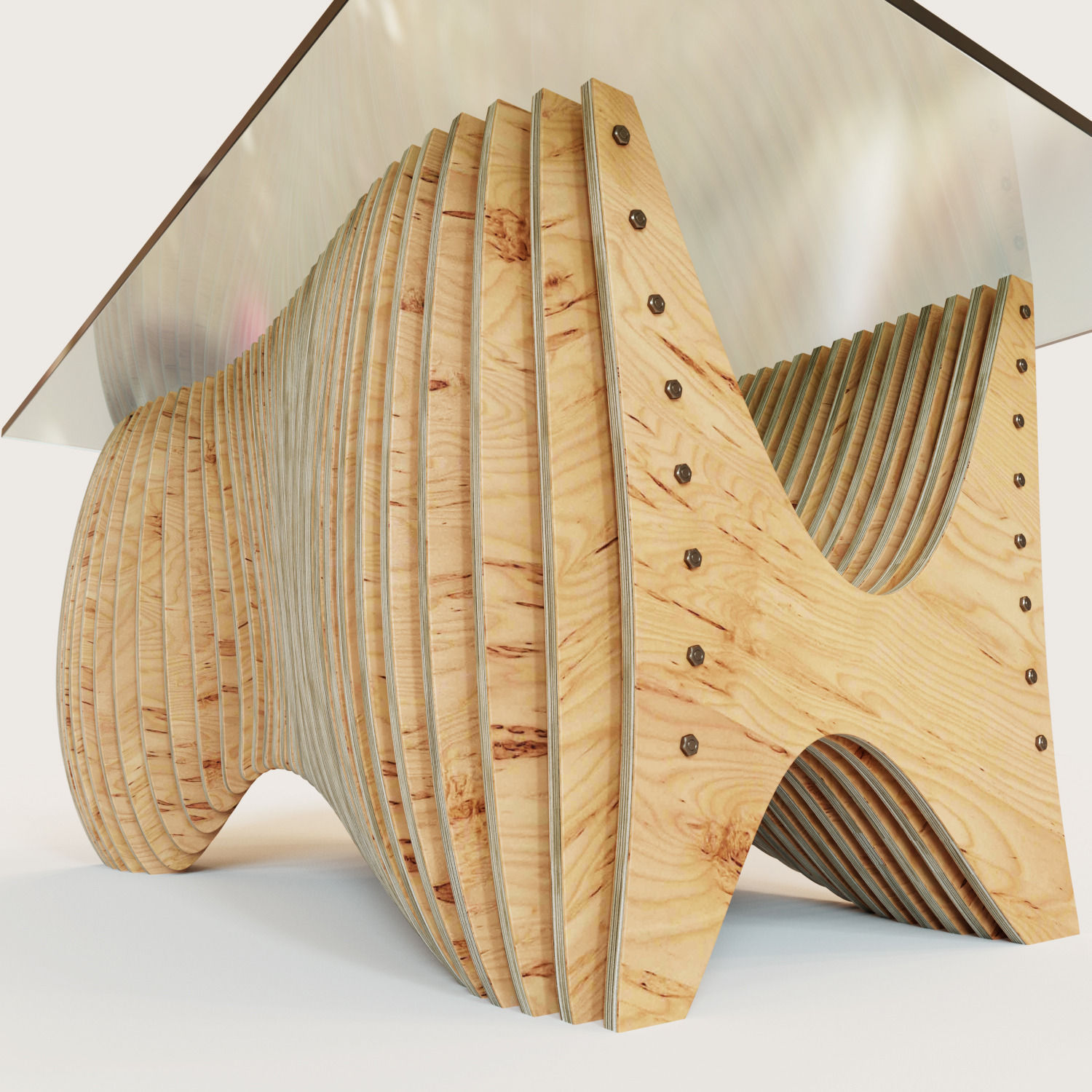 Parametric kitchen table 3D model_3